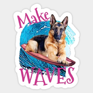 WAVES German Shepherd Sticker